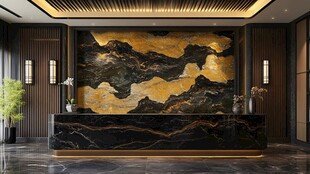 奢华中式大堂接待区设计