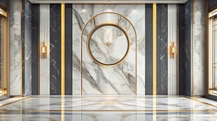 豪华大理石门厅装饰设计