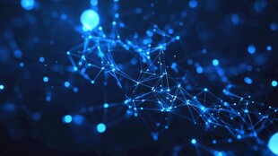 科技感蓝色数据网络背景