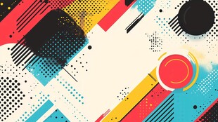 抽象几何波普风背景图案