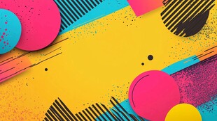 活力缤纷几何抽象背景图