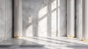 大理石柱室内光影空间