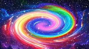 绚丽多彩宇宙旋涡星空