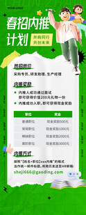 绿色清新招聘海报模板
