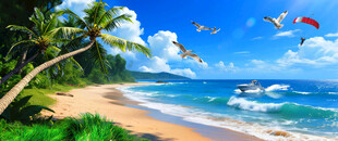 海边沙滩美景