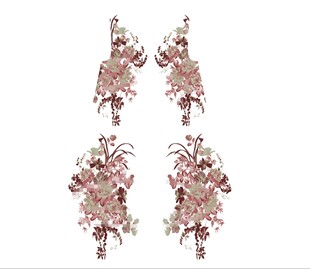 复古怀旧花纹 腰果 数码印花 