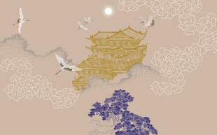  新中式阁楼背景墙