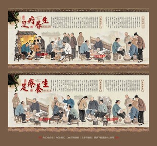 足疗文化墙