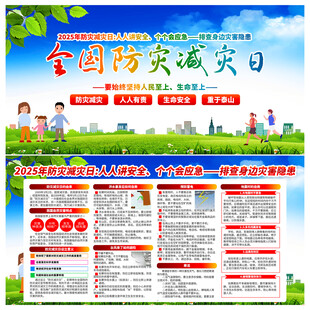 2025防灾减灾日展板