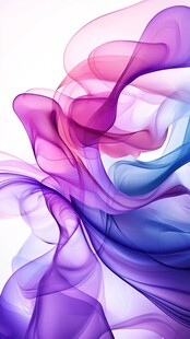 梦幻炫彩流动抽象烟雾图案