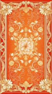 中式复古花卉纹华丽图案