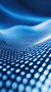 蓝色科技感点波抽象背景图