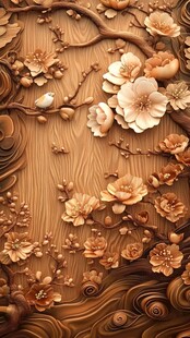 木雕花鸟图 精致艺术之作