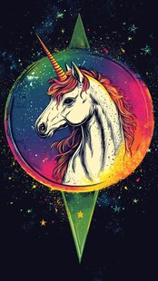 梦幻独角兽插画