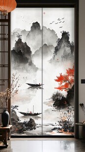 中式山水意境移门装饰画
