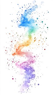 彩色水墨飞溅艺术效果