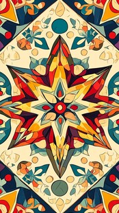 绚丽多彩的几何图案装饰