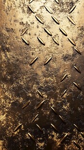 生锈的菱形花纹金属板