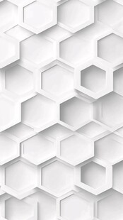 白色立体六边形几何背景图