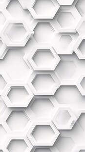 白色立体六边形几何背景