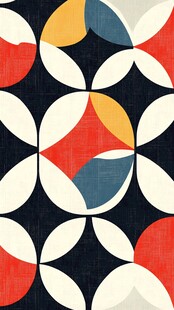 几何图案拼接抽象艺术设计