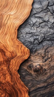 木石纹理对比之美