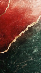 红与绿的大理石纹理碰撞