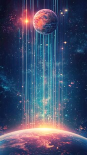 梦幻宇宙中的双星球奇景