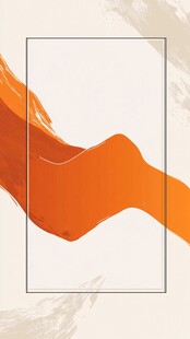 橙色动感线条几何背景图