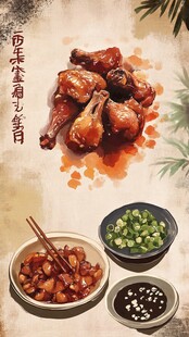 中式美味佳肴组合展示