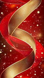 红金飘带闪耀节日背景