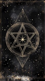 神秘五角星形魔法符号图案