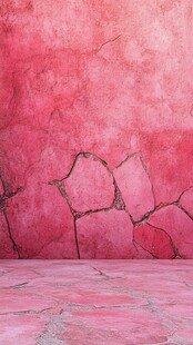 粉色斑驳墙面与地面背景