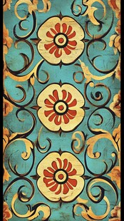 复古花卉图案装饰艺术