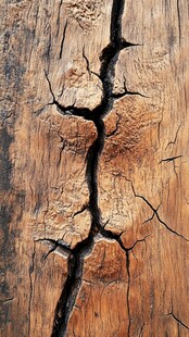 干裂老树皮纹理特写