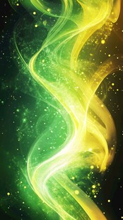 梦幻黄绿流光背景特效