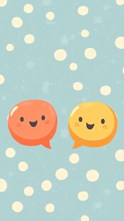 可爱对话气泡背景图
