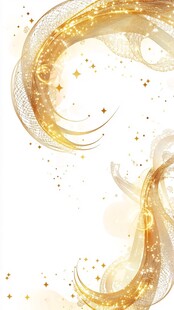 梦幻金色流光装饰元素