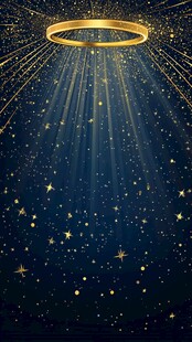 金色光环星空背景特效图