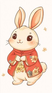 可爱中式小兔
