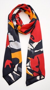 几何图案多彩时尚围巾