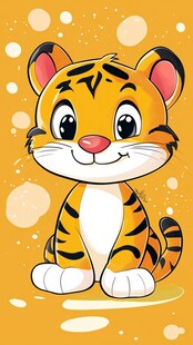 可爱卡通小老虎形象