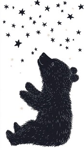 小熊仰望漫天闪烁繁星