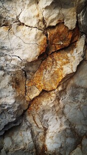 纹理独特的斑驳岩石表面