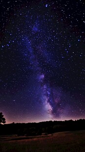 璀璨星空下的静谧原野