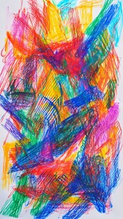 多彩抽象涂鸦画作