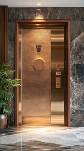 奢华现代风电梯入户门