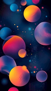 梦幻多彩星球宇宙背景图