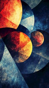 梦幻星际几何抽象艺术图