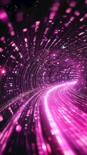 梦幻紫色科技流光隧道